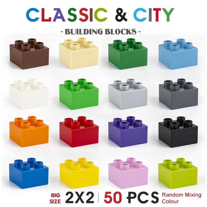 NEW Big Building Blocks For Toddlers Baby Large Classic Building Bricks Set Toys Kids Christmas Gift Compatible With Major Brand Good Vibrations