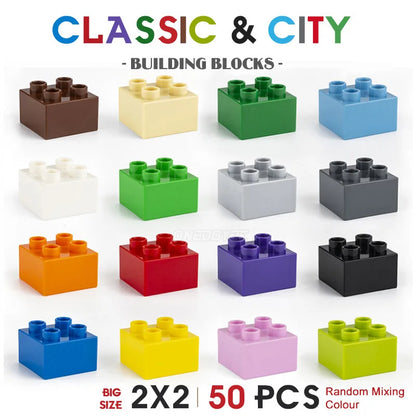 NEW Big Building Blocks For Toddlers Baby Large Classic Building Bricks Set Toys Kids Christmas Gift Compatible With Major Brand Good Vibrations