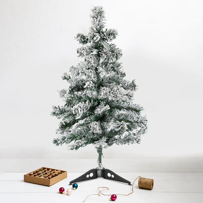 45/60cm Christmas Trees Snow Pine Fir Xmas Tree Merry Christmas Decoration For Home Table Ornaments 2025 New Year Gift Navidad Good Vibrations