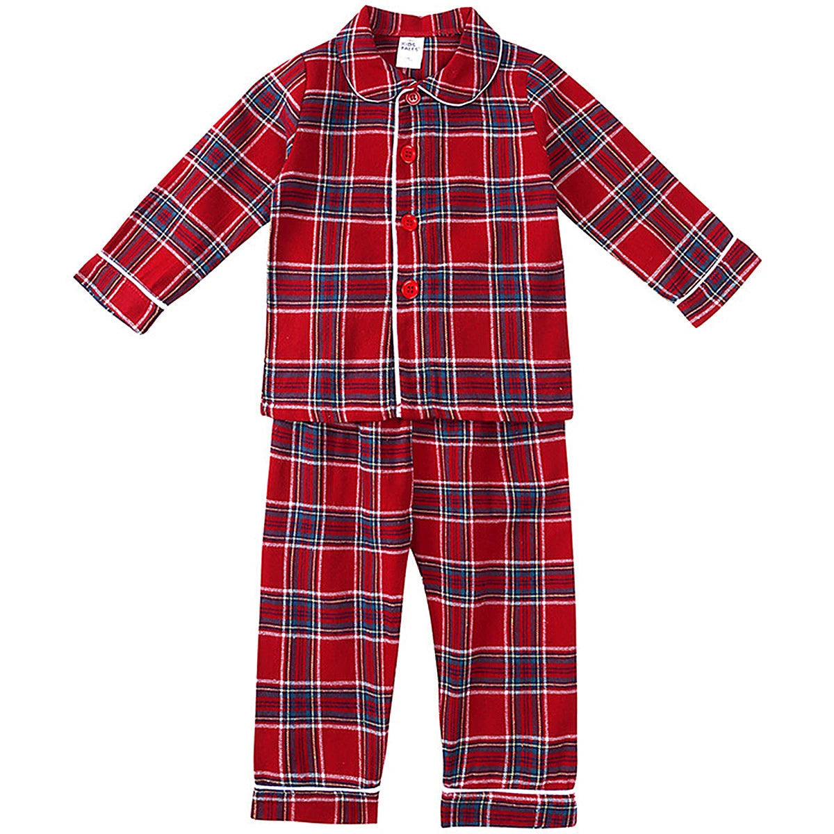 Christmas Pyjamas Kids Boys Girls Velvet Pajamas Infant Xmas Pjs Toddler New Year Party Gift Pijamas Green Red Nightwear Good Vibrations