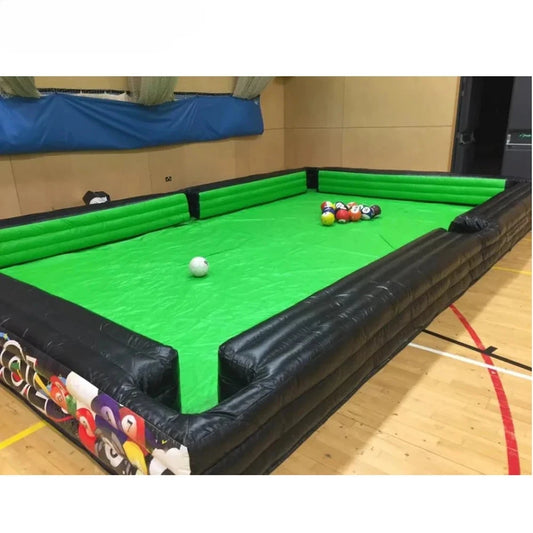Unique Inflatable Billiard - Footpool Table w/16 Balls! Ideal for Soccer Parties, Team - building, Bar & Backyard Fun Good Vibrations