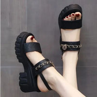 Heeled High Heels Roman Style Pumps Woman Shoes Sabot Sandals for Women Anti Slip Hot Wholesale Summer Offers Shoe Sales Good Vibrations