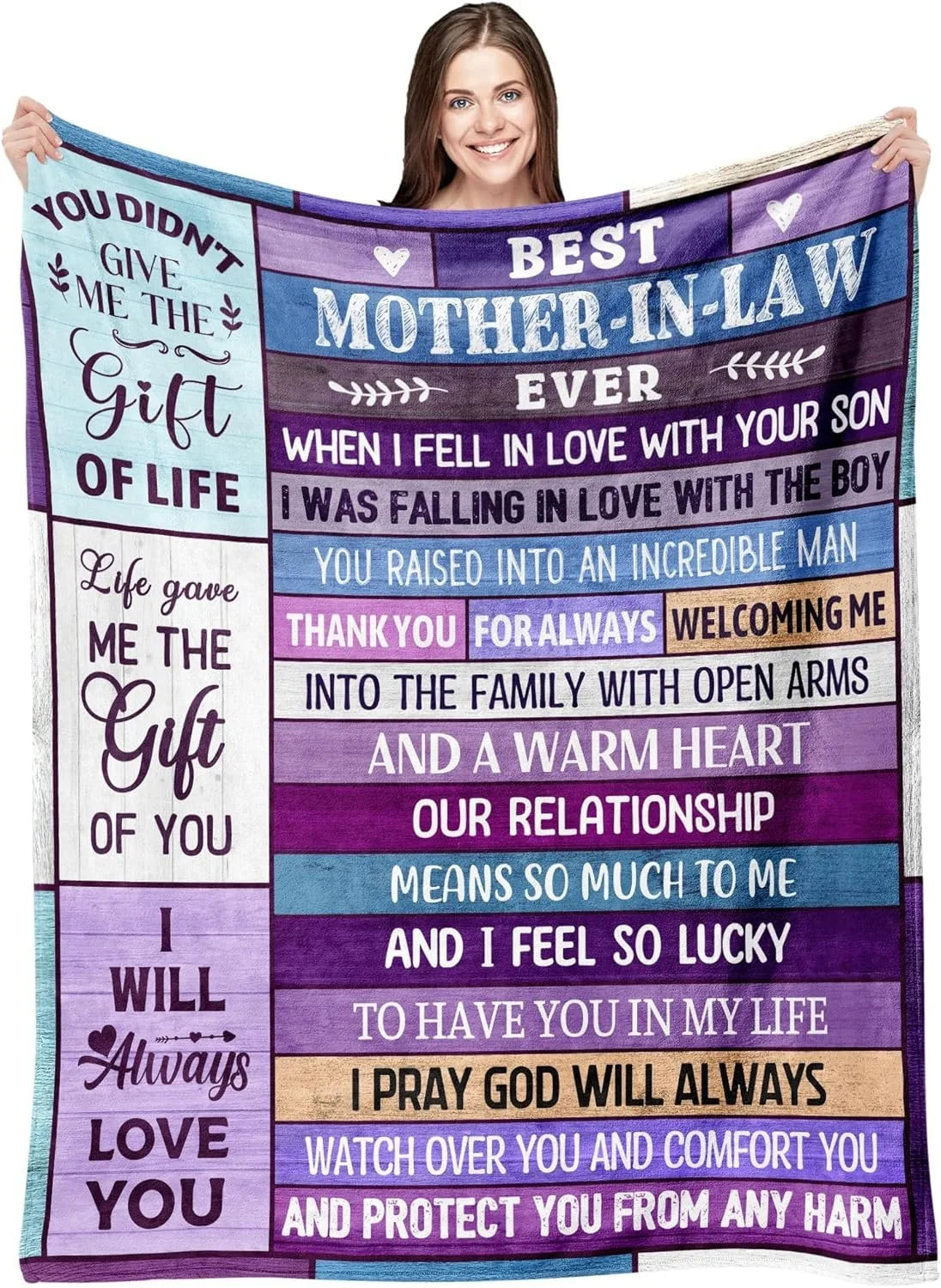 Gifts from Daughter Son for Mother's Day Birthday Mom Gifts Anniversary Unique Gifts for Mom Super Soft Flannel Throw Blankets Good Vibrations