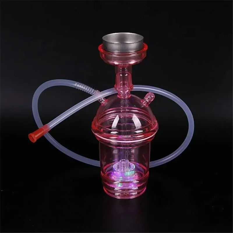 CRUSHER Cute Car acrylic hookah cup with LED light and metal tobacco bowl.