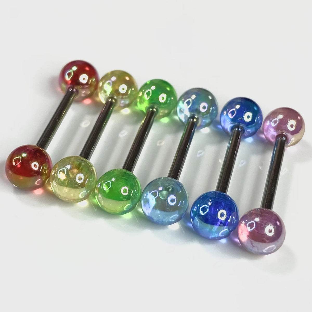 Tongue Nail Fashion Acrylic Tongue Ring Piercing Ear Nipple Rings Wear Lip Retro Stud Earring Puncture Jewelry Good Vibrations