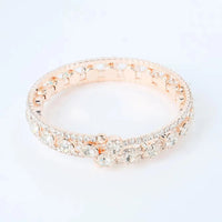 Three Layer Full Diamond Exquisite Fashionable High-end Versatile Personality Bracelet Shining Rose Gold Retro Good Vibrations