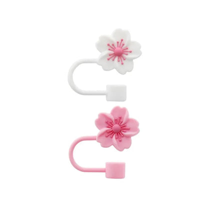 2pcs Straw Cover Cap for Stanley Cup Accessories,Lids Flowers Tip Covers Silicone Straw Topper 10mm Reusable Straw Tips Good Vibrations