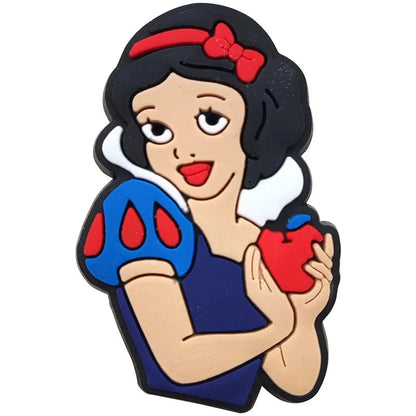 1-17pcs MINISO Hot Toys Princess Seri Series Shoe Charms For Croc Sandals, PVC Shoe Decorations Accessories Christmas Gif Good Vibrations