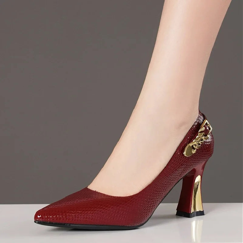 Fashion Women High Heels Shoes Sexy Pointed Toe Elegant Dress Sandals Plus Size Woman 2025 New Spring Designer Party Pumps Good Vibrations
