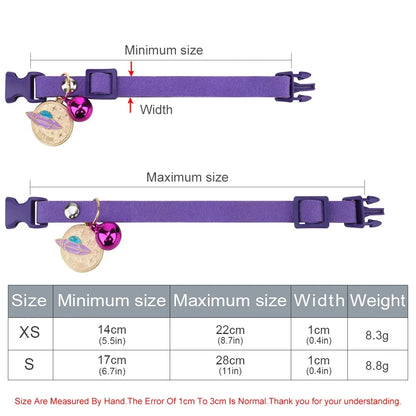 Pet Collar,Cat Collar/Puppy Collar with Bell & Metal Pendant To Prevent Getting Lost Adjustable Size for Puppies and Cats Collar Good Vibrations