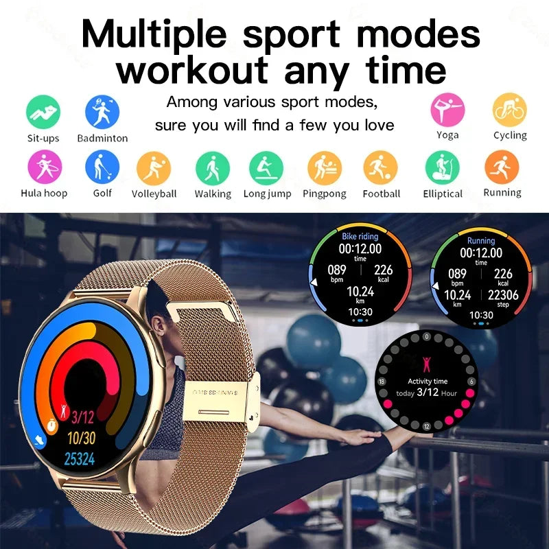 New Women Bluetooth Call Smart Watch HeartRate Blood Pressure Monitoring Smartwatches IP67 Waterproof Men Smartwatch+Box Good Vibrations Adult Super Store