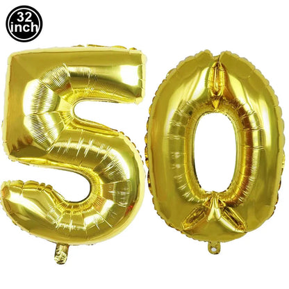 50th Birthday Party Supplies for Men Women Black and Gold 50 Years Old Party Paper Plates Cups Napkin Tablecloth Tableware Decor Good Vibrations