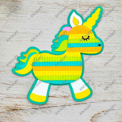 KSCRAFT Pinata Unicorn Mini Album Cutting Dies Stencils for DIY Scrapbooking Decorative Embossing DIY Paper Cards Good Vibrations