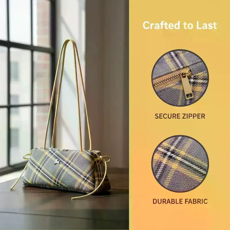 Striped Shoulder Bag for Women with Spacious Interior Lightweight Tote  for Commuting and Shopping Good Vibrations