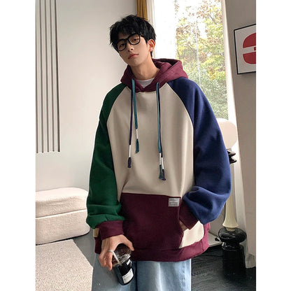 2024 Spring Men's Hoodie Sweatshirt Men Hooded Patchwork Daily Pullover Sports Streetwear Designer Autumn Clothing Hoodies Good Vibrations
