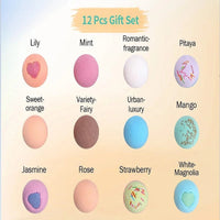 Bath Bombs for Women Gift Set 12pcs Natural Wonderful Fizz Effect for Bubble & Spa Amazing Gift for Wife, Girlfriend, Mother Good Vibrations