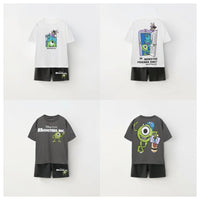 Short Sleeve Outfits Kids Summer Clothing 1-7years Old Child Costume Cartoon Tees Toddler Boys New Fashion T-shirt+shorts Good Vibrations