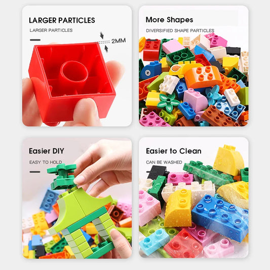 NEW Big Building Blocks For Toddlers Baby Large Classic Building Bricks Set Toys Kids Christmas Gift Compatible With Major Brand Good Vibrations