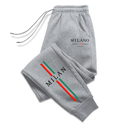 2025 Hot Sale Milan City Printed Jogger Pants High Quality Men's Autumn Winter Casual Sports Sweatpants Outdoor Running Wear Good Vibrations
