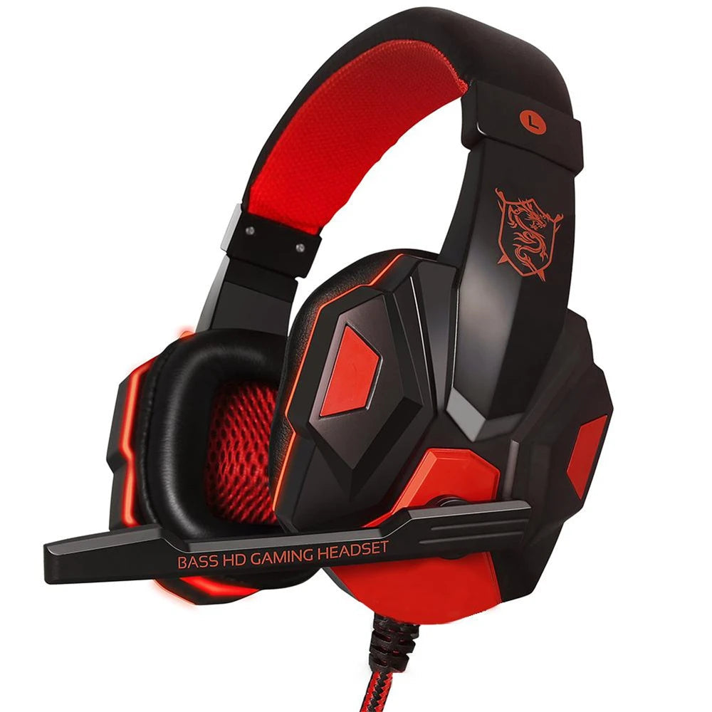 Wired PS4/PS5/Xbox/Smartphone/PC Headset Gaming Headset 120° Adjustable Gamer Headset with Noise Cancelling Microphone Good Vibrations