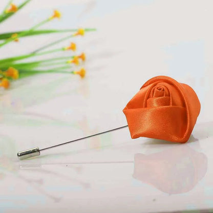 Men Boutonnieres for Wedding Groom Corsage Lapel Pins Ribbon Roses Flower Mensuit Buttonhole Brooch Marriage Accessories Good Vibrations
