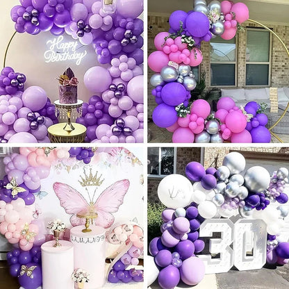 Pastel Purple Latex Party Balloons 120 Pack 12 Inch Round Helium Lavender Light Purple Lilac Balloons for Wedding Baby Shower Good Vibrations