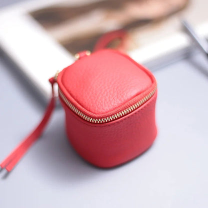 WERLLANDS PU Leather Pebbled Cube Coin Purse Good Vibrations
