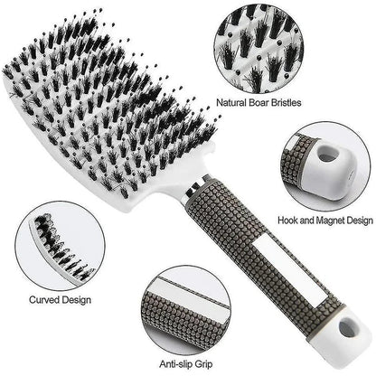 Hair Brush Scalp Massage Comb Hairbrush Boar Bristle Nylon Women Wet Curly Detangle Hair Brush Salon Hairdressing Styling Tool Good Vibrations