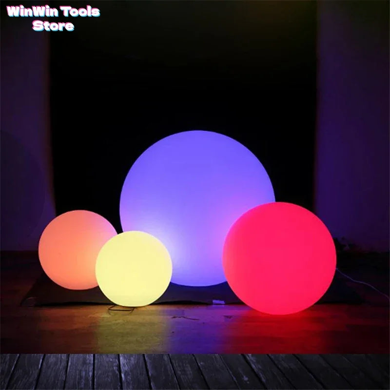 Christmas Outdoor LED Garden Ball Lights Remote Control Floor Lawn Lamp Swimming Pool Wedding Party Holiday Home Decoration Good Vibrations