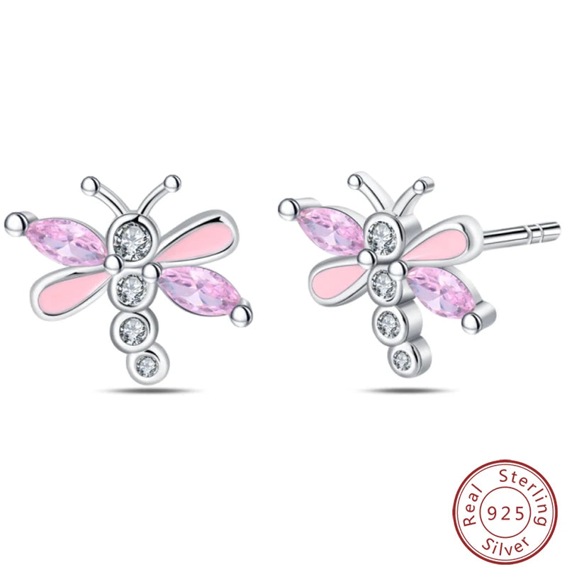 Women's Earrings 925 Sterling Silver Ocean Cute Pet Insect Plant Multi Style Earrings Fit Anniversary Delicate Jewelry Gifts Good Vibrations