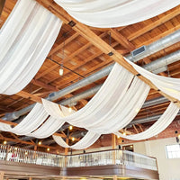 Wedding Arch Draping Fabric for Ceremony Reception Arch Decorations Chiffon Sheer Fabric Backdrop Curtains Party Bridal Shower Good Vibrations