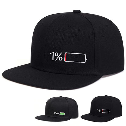 Unisex Battery Embroidery Hip-hop Hats Spring Autumn Outdoor Adjustable Casual Baseball Caps Sunscreen Hat Good Vibrations