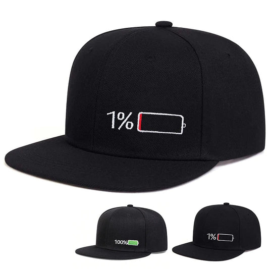Unisex Battery Embroidery Hip-hop Hats Spring Autumn Outdoor Adjustable Casual Baseball Caps Sunscreen Hat Good Vibrations