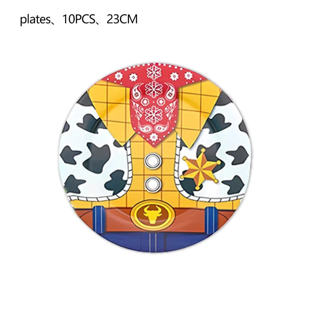 Toy Story Decoration Kids Party Favors Plates Children Girls Birthday Blue Sky White Clouds Balloons Party Supplies Baby Shower Good Vibrations