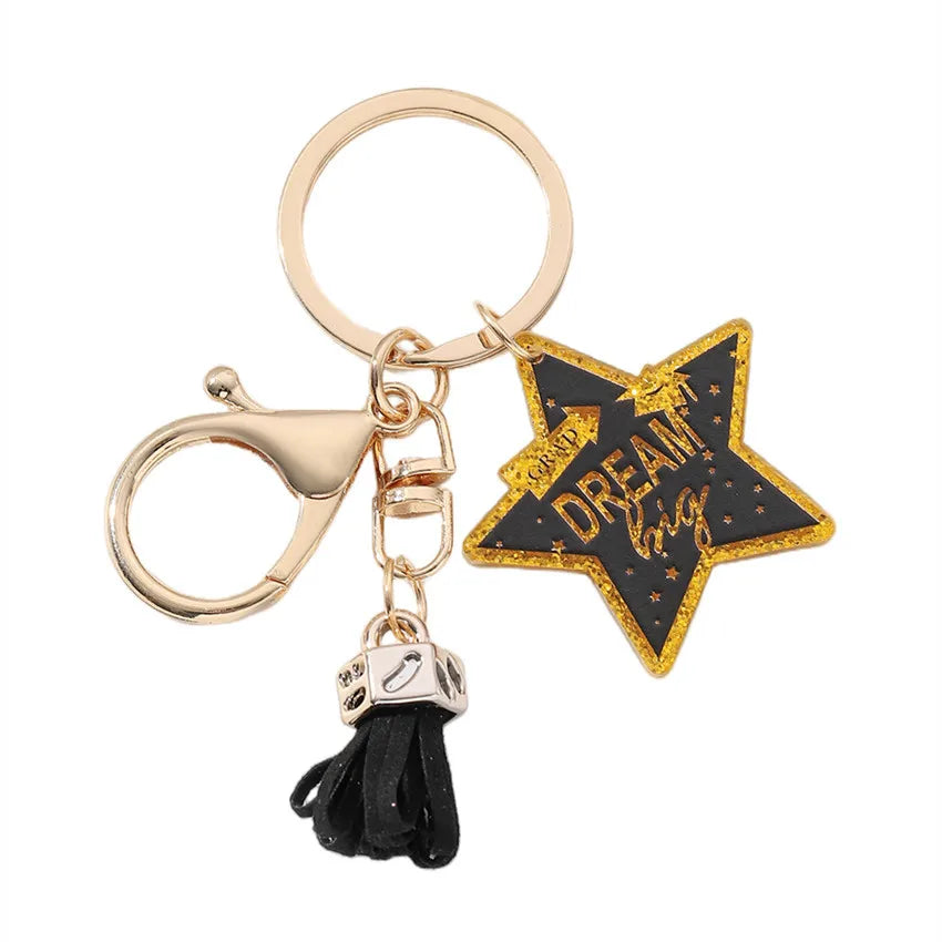 Teachers Day Gift Keychain Graduation Decorations 2025 Bus Book Wood Pendant Bag Charms Tassel Key Chains for Best Friends Gifts Good Vibrations