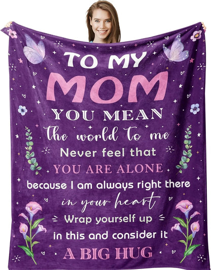Gifts from Daughter Son for Mother's Day Birthday Mom Gifts Anniversary Unique Gifts for Mom Super Soft Flannel Throw Blankets Good Vibrations