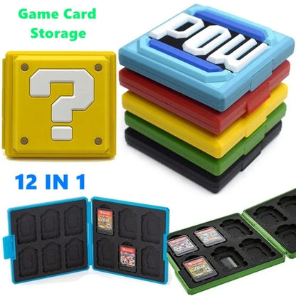 12 in 1 for Switch OLED Hard Game Card Case Storage Box Game Cartridge Case for NS Switch Games for Micro SD Memory Cards Good Vibrations