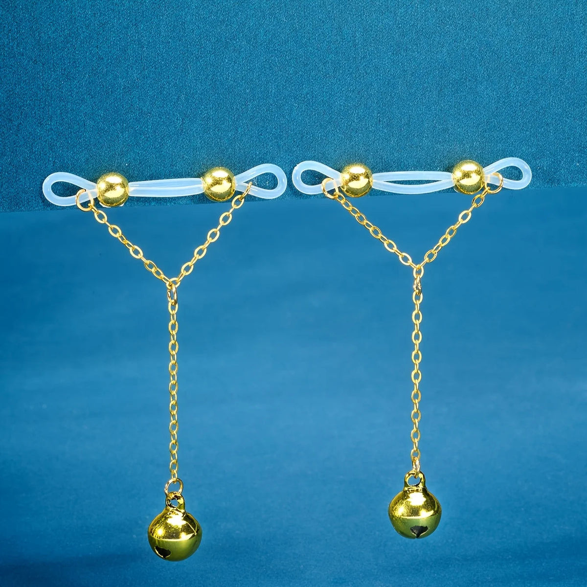 1 Pair Adjustable Fake Nipple Rings - No-Pierce Acrylic Nipple Rings with Sparkling Accents | Perfect for Parties Good Vibrations