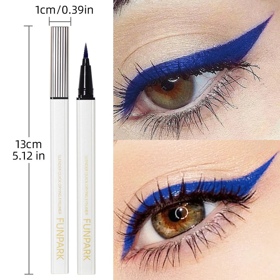 1PC New Blue Quick Drying Liquid Eyeliner Pen Waterproof Smooth Long Lasting Colourful Pigment Eye Liner Pen Makeup Eye Beauty Good Vibrations