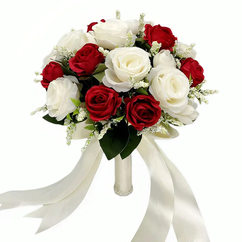 Bridal Bouquet Flowers Bridesmaid Wedding Accessories Blue Artificial Roses Bridal Bouquets Wedding Decoration Marriage Good Vibrations