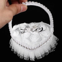 Mini Lace Ring Box Satin Wedding Ring Pillows With Handle Heart Shape Ceremony Bridal Party Supplies Festive Decorations Good Vibrations