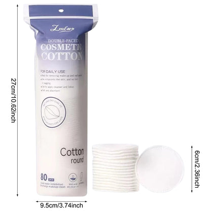 80/100/150Pcs Cotton Pads Disposable for Facial Make Up Nail Polish Remover Round Soft Face Cleansing Remover Makeup Tools Good Vibrations