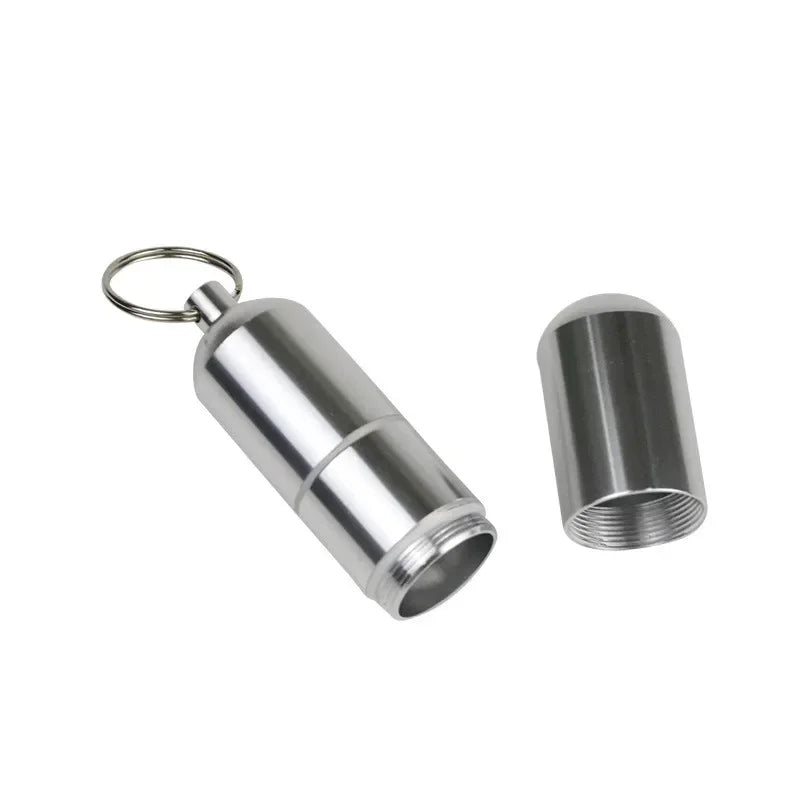 Silver Aluminum Alloy Cigarette Box Waterproof Cigarete Case Pill Toothpick Capsule Cigarette Accessory Mens Gift Gadgets Good Vibrations