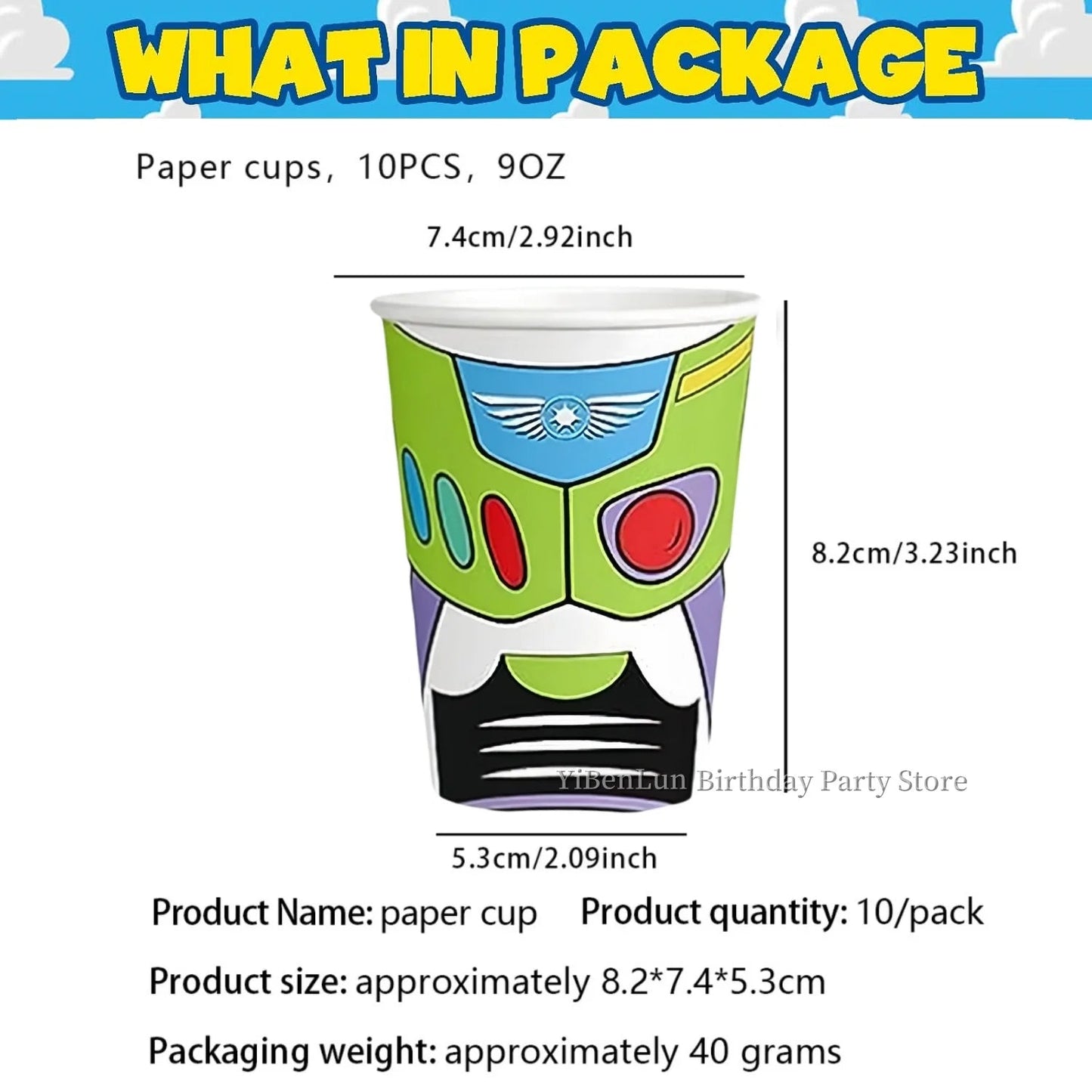 7/9 inch Toy Story Party Plates Birthday Decor Tableware Buzz Lightyear Paper Dish Cups Baby Shower Kids Favors Party Supplies Good Vibrations
