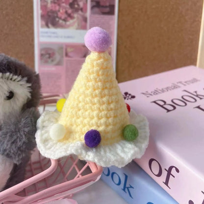 1pc Exquisitely Pet Hats Handmade Mini Pets Caps Crocheted Fashion Cats & Dogs Cute Pom-pom Photo Prop Pet Christmas Accessories Good Vibrations