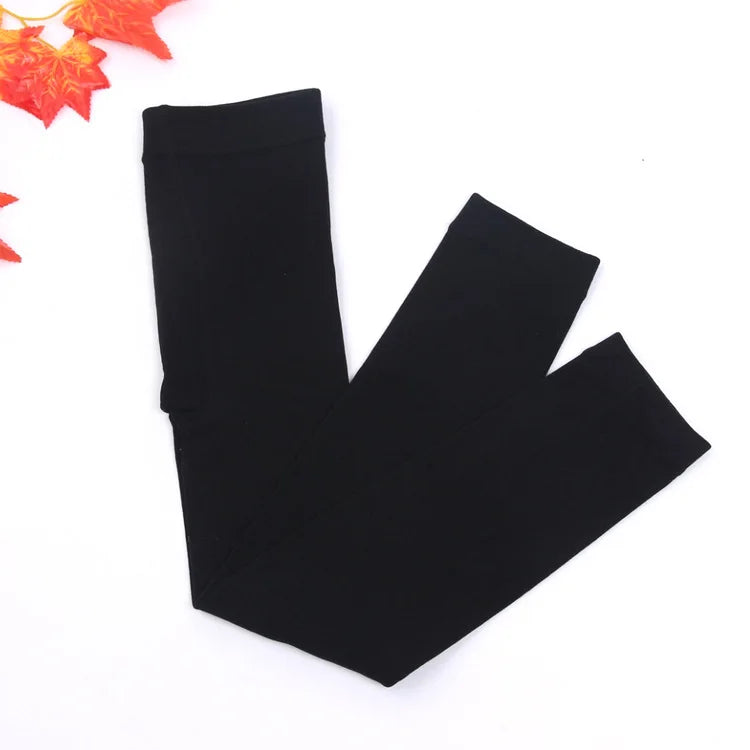 Plus Velvet Children Pants Winter Girls Leggings Warm Leggings For Kids Candy Colors Girls Trousers 3-9 Year Baby Leggins Good Vibrations