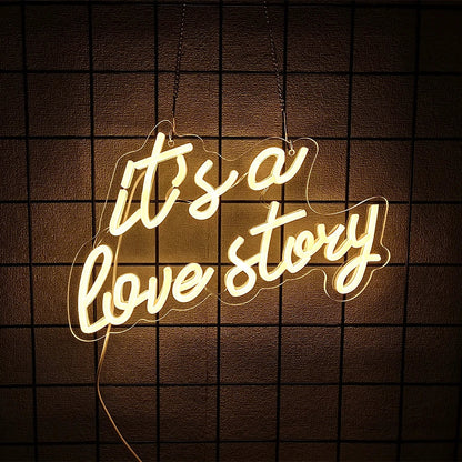 Neon Wedding Sign, Led Letter Lights Used For Valentine'S Day Party, Wedding Background Aesthetic Decor, Usb Power Supply Light Good Vibrations