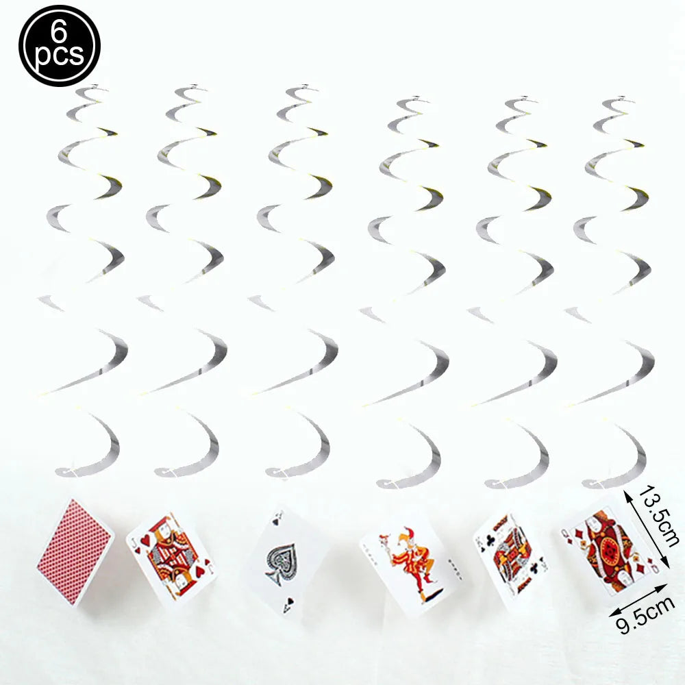 Casino Theme Party Decorations Las Vegas Hanging Poker Cube Dice Hanging Casino Party Ceiling for Casino Night Decor Supplies Good Vibrations