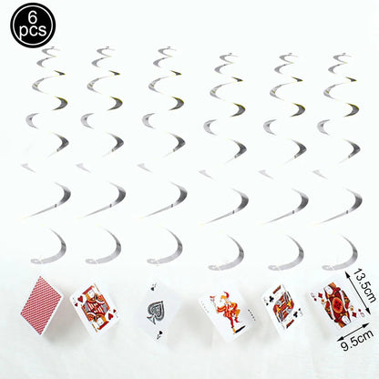Casino Theme Party Decorations Las Vegas Hanging Poker Cube Dice Hanging Casino Party Ceiling for Casino Night Decor Supplies Good Vibrations