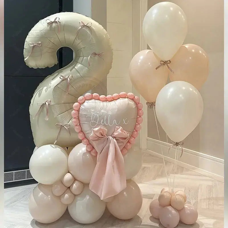 26pcs Cream White Themed Wedding Balloon Set for Adult Children Baby Shower Helium Globos Party Decoration Newborn Supplies Toys Good Vibrations
